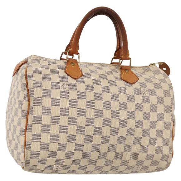 LOUIS VUITTON Damier Azur Speedy 30 Hand Bag N41533 LV Auth MX128 - Picture 1 of 16